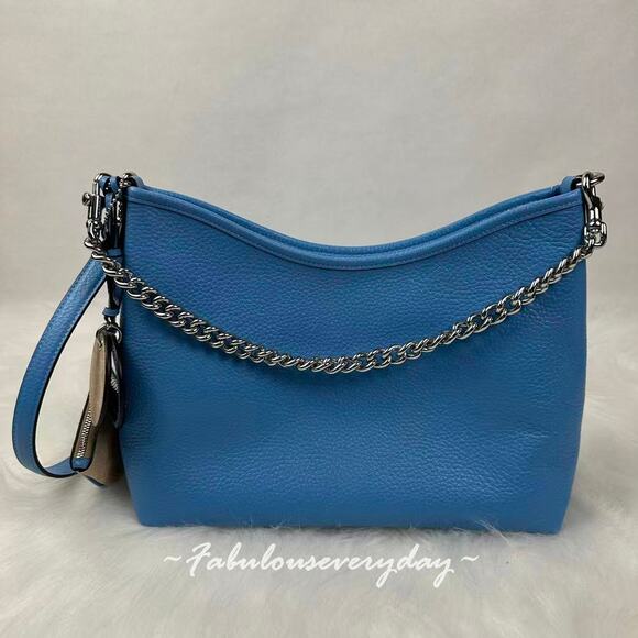 Coach Laurel Shoulder/Crossbody Bag With Mirror Charm And Pouch CBI94 Pool/Sand - Picture 2 of 9